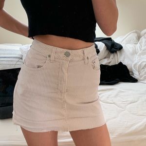 Brandy Melville light pink striped skirt